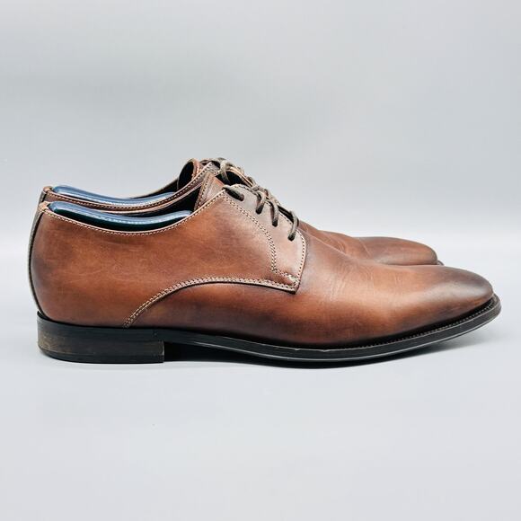 To Boot New York Shoes Mens 8 Brown Leather Derby Oxford Lace Up Dress Formal
